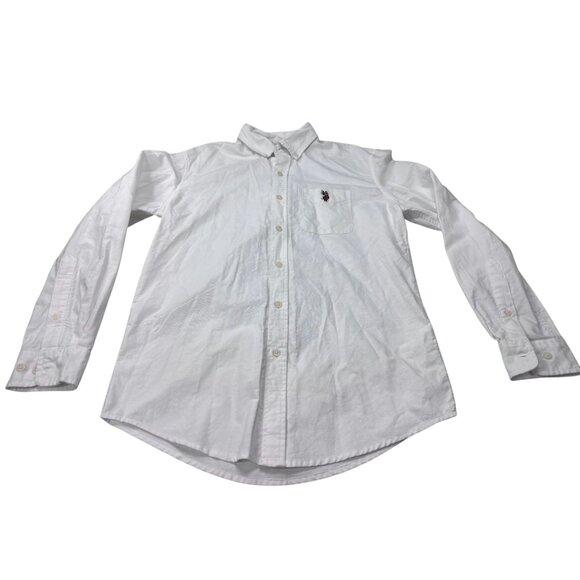 U.S. Polo Assn. Mens White Button-Down Shirt With Embroidered Logo Size S - Picture 6 of 11